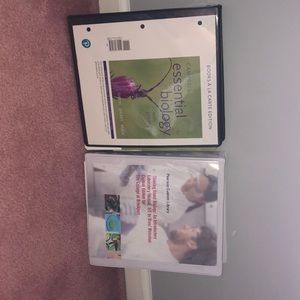 Biology College textbooks with lab book